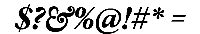 IvyOra Text Bold Italic Font OTHER CHARS