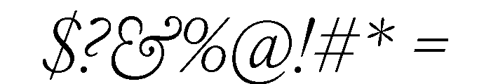 IvyOra Text Light Italic Font OTHER CHARS