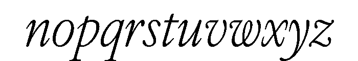 IvyOra Text Light Italic Font LOWERCASE