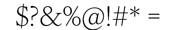 IvyOra Text Light Font OTHER CHARS