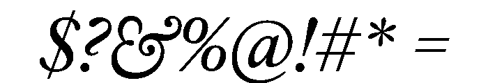 IvyOra Text Medium Italic Font OTHER CHARS