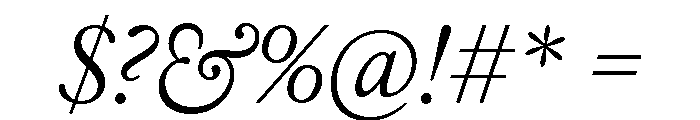 IvyOra Text Regular Italic Font OTHER CHARS