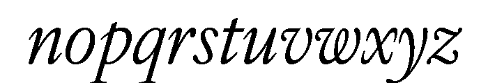 IvyOra Text Regular Italic Font LOWERCASE
