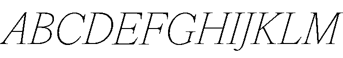 IvyOra Text Thin Italic Font UPPERCASE