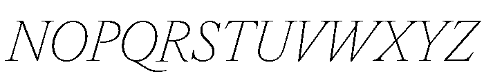 IvyOra Text Thin Italic Font UPPERCASE