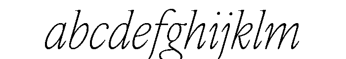 IvyOra Text Thin Italic FONT
