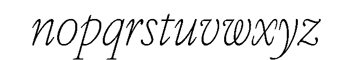 IvyOra Text Thin Italic Font LOWERCASE