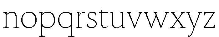 IvyOra Text Thin Font LOWERCASE