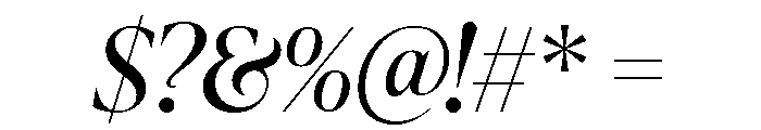 IvyPresto Display Regular Italic Font OTHER CHARS