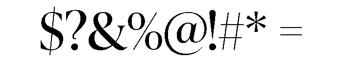 IvyPresto Display Regular Font OTHER CHARS