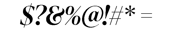 IvyPresto Display Semi Bold Italic Font OTHER CHARS