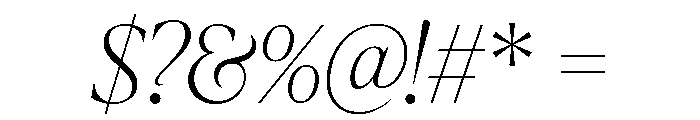 IvyPresto Display Thin Italic Font OTHER CHARS