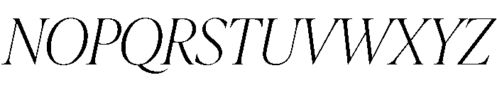 IvyPresto Display Thin Italic Font UPPERCASE