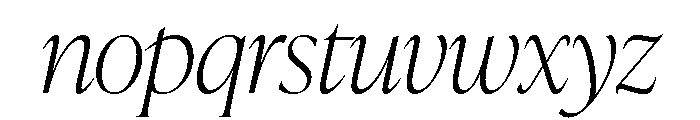 IvyPresto Display Thin Italic Font LOWERCASE