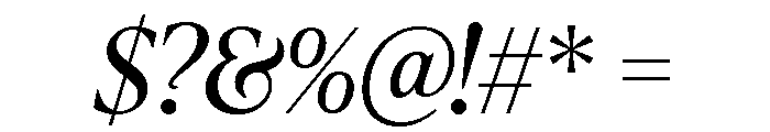 IvyPresto Headline Regular Italic Font OTHER CHARS