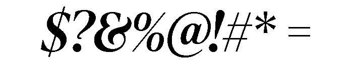 IvyPresto Headline Semi Bold Italic Font OTHER CHARS