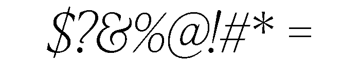 IvyPresto Headline Thin Italic Font OTHER CHARS