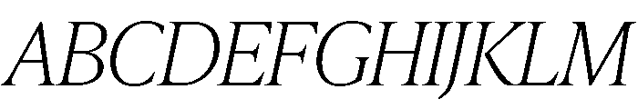 IvyPresto Headline Thin Italic Font UPPERCASE