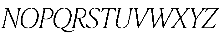 IvyPresto Headline Thin Italic Font UPPERCASE