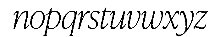 IvyPresto Headline Thin Italic Font LOWERCASE