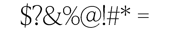 IvyPresto Headline Thin Font OTHER CHARS