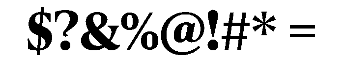 IvyPresto Text Bold Font OTHER CHARS