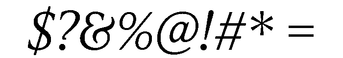 IvyPresto Text Light Italic Font OTHER CHARS