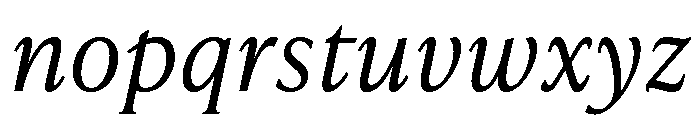 IvyPresto Text Light Italic Font LOWERCASE