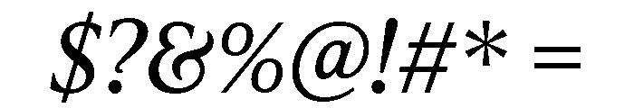 IvyPresto Text Regular Italic Font OTHER CHARS
