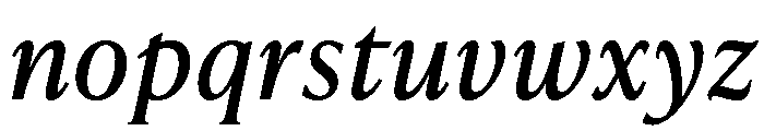IvyPresto Text Regular Italic Font LOWERCASE