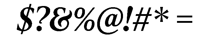 IvyPresto Text Semi Bold Italic Font OTHER CHARS