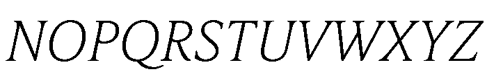 IvyPresto Text Thin Italic Font UPPERCASE