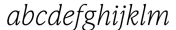 IvyPresto Text Thin Italic FONT
