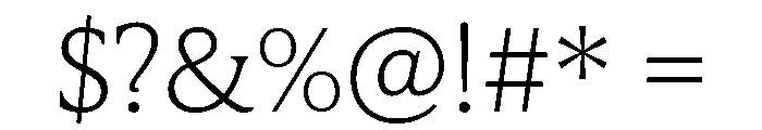 IvyPresto Text Thin Font OTHER CHARS