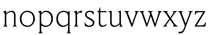 IvyPresto Text Thin Font LOWERCASE