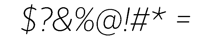IvySoft Extra Light Italic Font OTHER CHARS