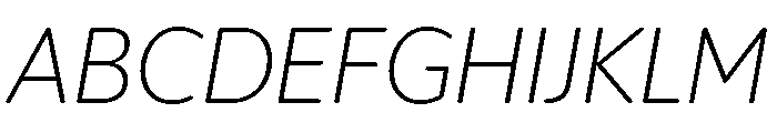 IvySoft Extra Light Italic Font UPPERCASE