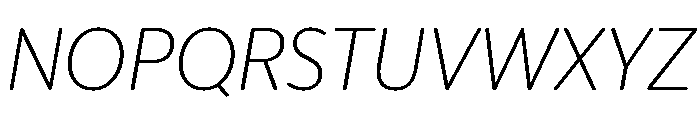 IvySoft Extra Light Italic Font UPPERCASE