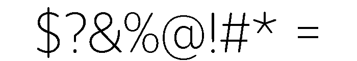IvySoft Extra Light Font OTHER CHARS