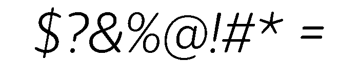 IvySoft Light Italic Font OTHER CHARS
