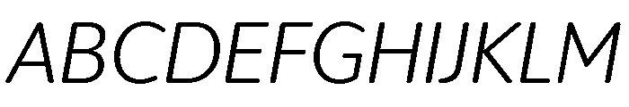 IvySoft Light Italic Font UPPERCASE