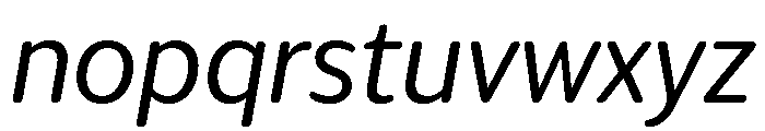 IvySoft Regular Italic Font LOWERCASE