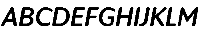IvySoft Semi Bold Italic Font UPPERCASE