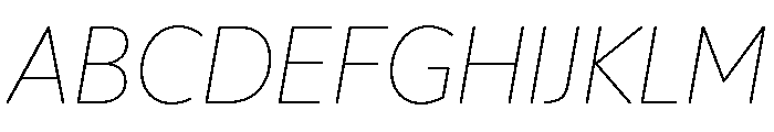 IvySoft Thin Italic Font UPPERCASE