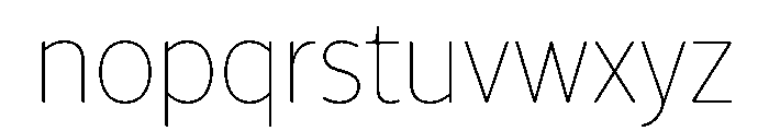 IvySoft Thin Font LOWERCASE