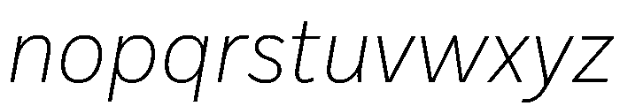 IvyStyle Sans Italic Font LOWERCASE
