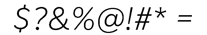 IvyStyle Sans Light Italic Font OTHER CHARS