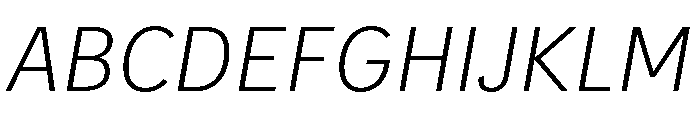 IvyStyle Sans Light Italic Font UPPERCASE