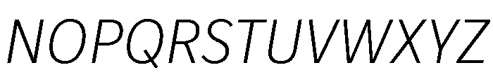 IvyStyle Sans Light Italic Font UPPERCASE