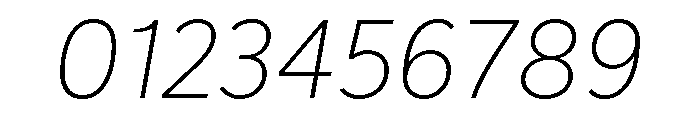 IvyStyle Sans Thin Italic Font OTHER CHARS